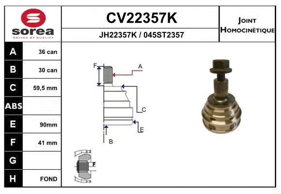 Junta homocinética externa dianteira Skoda Octavia preço, a partir de 36,37 USD