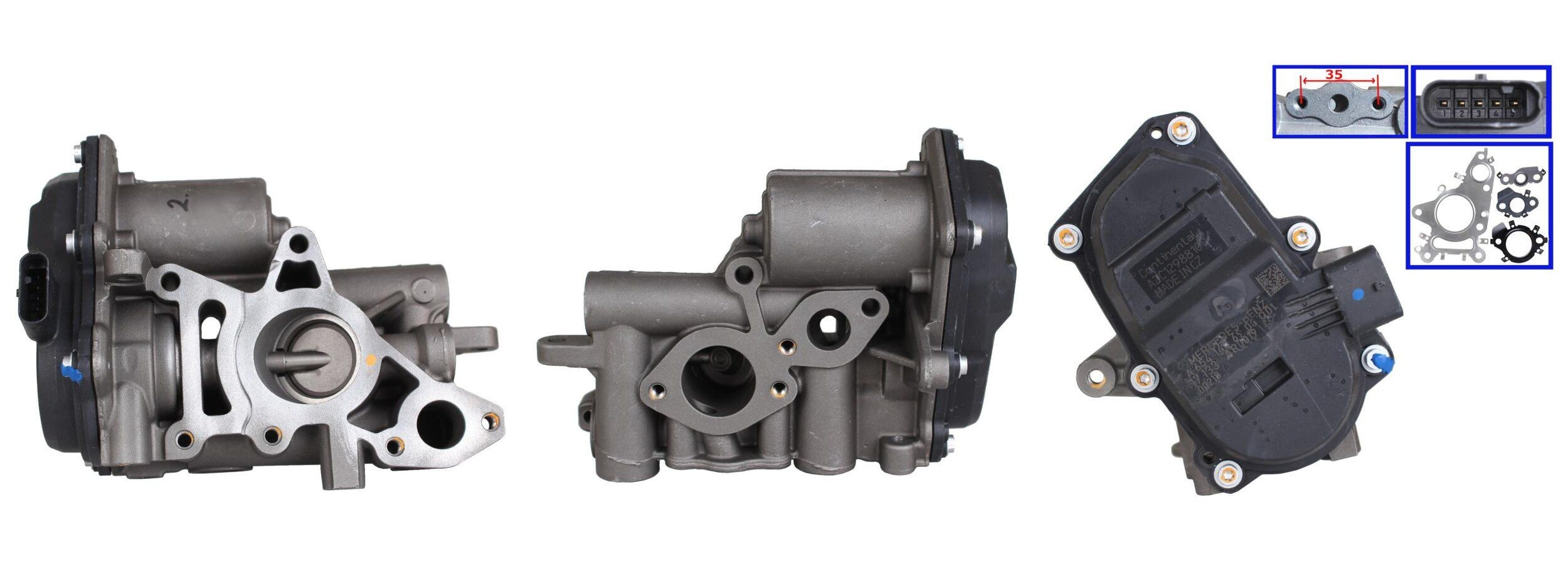 Válvula EGR de recirculação dos gases para Mercedes ML/GLE  W167