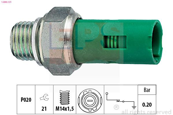 Sensor de pressão de óleo General Motors 93192725