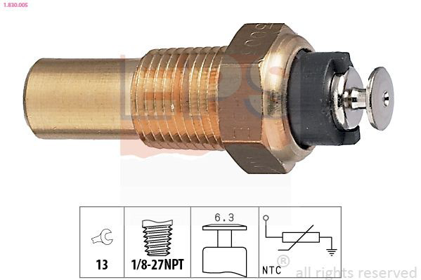 1830005 EPS Sensor de temperatura do fluido de esfriamento