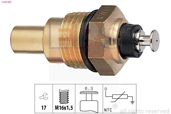  Sensor de temperatura do fluido de esfriamento Isuzu Trooper SUV (UBS) (1987 - 1991) 
