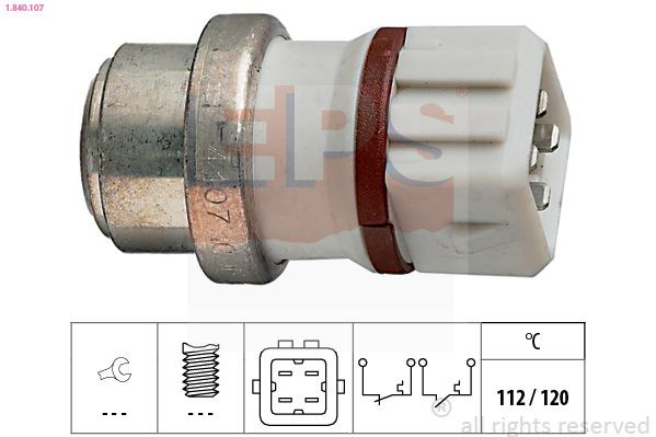 1840107 EPS Sensor de temperatura do fluido de esfriamento (de ativação de ventilador do radiador)