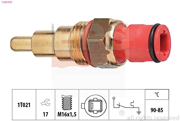 1850070 EPS Sensor de temperatura do fluido de esfriamento (de ativação de ventilador do radiador)