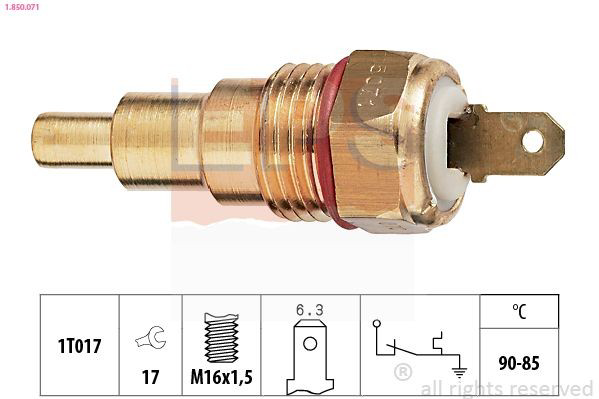 1850071 EPS Sensor de temperatura do fluido de esfriamento (de ativação de ventilador do radiador)
