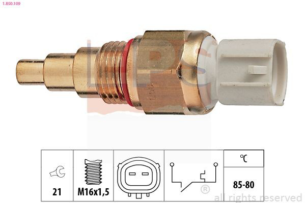 1850109 EPS Sensor de temperatura do fluido de esfriamento (de ativação de ventilador do radiador)