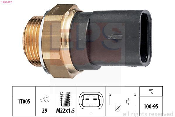 Sensor de temperatura do fluido de esfriamento (de ativação de ventilador do radiador) Opel Combo preço, a partir de 10,43 USD
