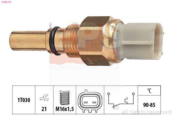 1850151 EPS Sensor de temperatura do fluido de esfriamento (de ativação de ventilador do radiador)
