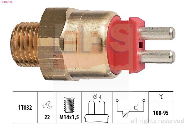 Sensor de temperatura do fluido de esfriamento (de ativação de ventilador do radiador) Mercedes E carrinha (S210) (1996 - 2003) 