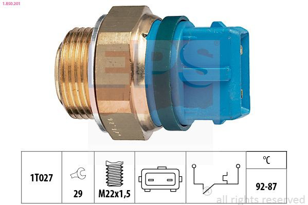 Sensor de temperatura do fluido de esfriamento (de ativação de ventilador do radiador) Peugeot Expert  VF