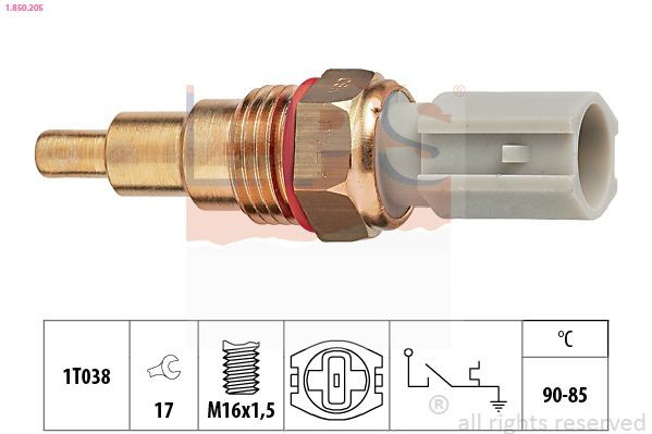Sensor de temperatura do fluido de esfriamento (de ativação de ventilador do radiador) para Mazda 626 IV GE