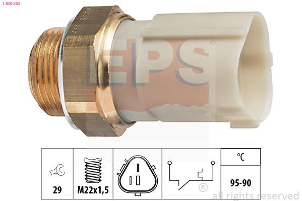 Sensor de temperatura do fluido de esfriamento (de ativação de ventilador do radiador) para Skoda Fabia PRAKTIK 