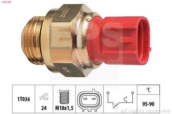  Sensor de temperatura do fluido de esfriamento (de ativação de ventilador do radiador) Suzuki Alto III hatchback (EF) (1994 - 2002) III