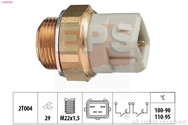  Sensor de temperatura do fluido de esfriamento (de ativação de ventilador do radiador) Ford Transit IV сaixa (E) (1994 - 2000) IV