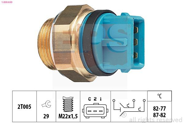 Sensor de temperatura do fluido de esfriamento (de ativação de ventilador do radiador) 126427 Peugeot/Citroen
