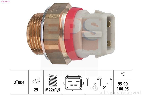 1850682 EPS Sensor de temperatura do fluido de esfriamento (de ativação de ventilador do radiador)