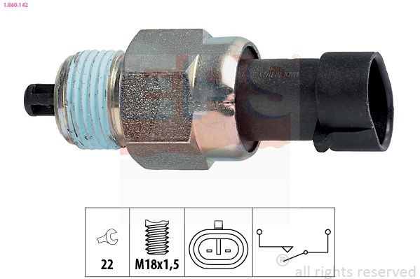 Sensor de ativação das luzes de marcha à ré 55203408 Opel