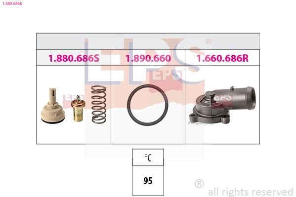 Termostato para Volkswagen Touran II 1T3
