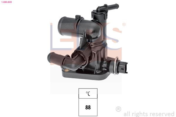 Caixa do termostato 55233327 Peugeot/Citroen