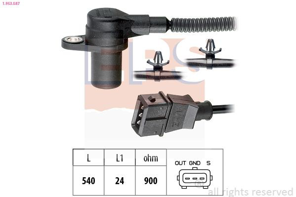Sensor de posição (de revoluções) de cambota para Hyundai Terracan  HP