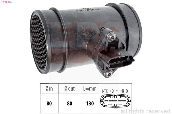 Sensor de fluxo (consumo) de ar, medidor de consumo M.A.F. - (Mass Airflow) 5167879 General Motors