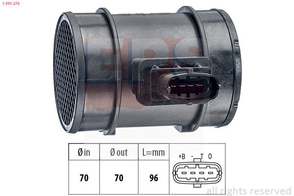 Compre Sensor de fluxo (consumo) de ar, medidor de consumo M.A.F. - (Mass Airflow) Opel Combo 