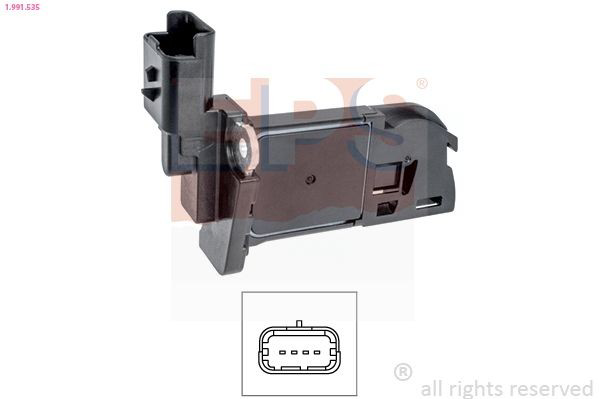 Sensor de fluxo (consumo) de ar, medidor de consumo M.A.F. - (Mass Airflow) General Motors 9677093080