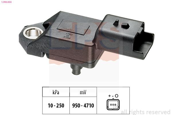 1993034 EPS Sensor de pressão no coletor de admissão, MAP