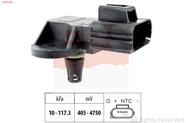 Sensor de pressão no coletor de admissão, MAP 8942097209 Daihatsu