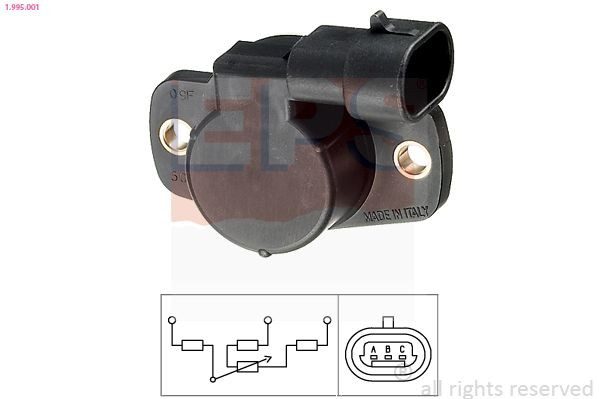 1995001 EPS Sensor de posição da válvula de borboleta (potenciômetro)