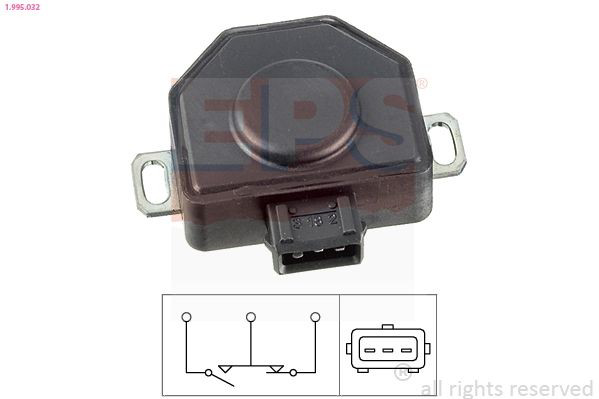 3342412 Volvo Sensor de posição da válvula de borboleta (potenciômetro)