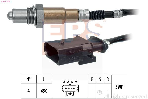 Sonda lambda, sensor de oxigênio até o catalisador 181741 Cargo