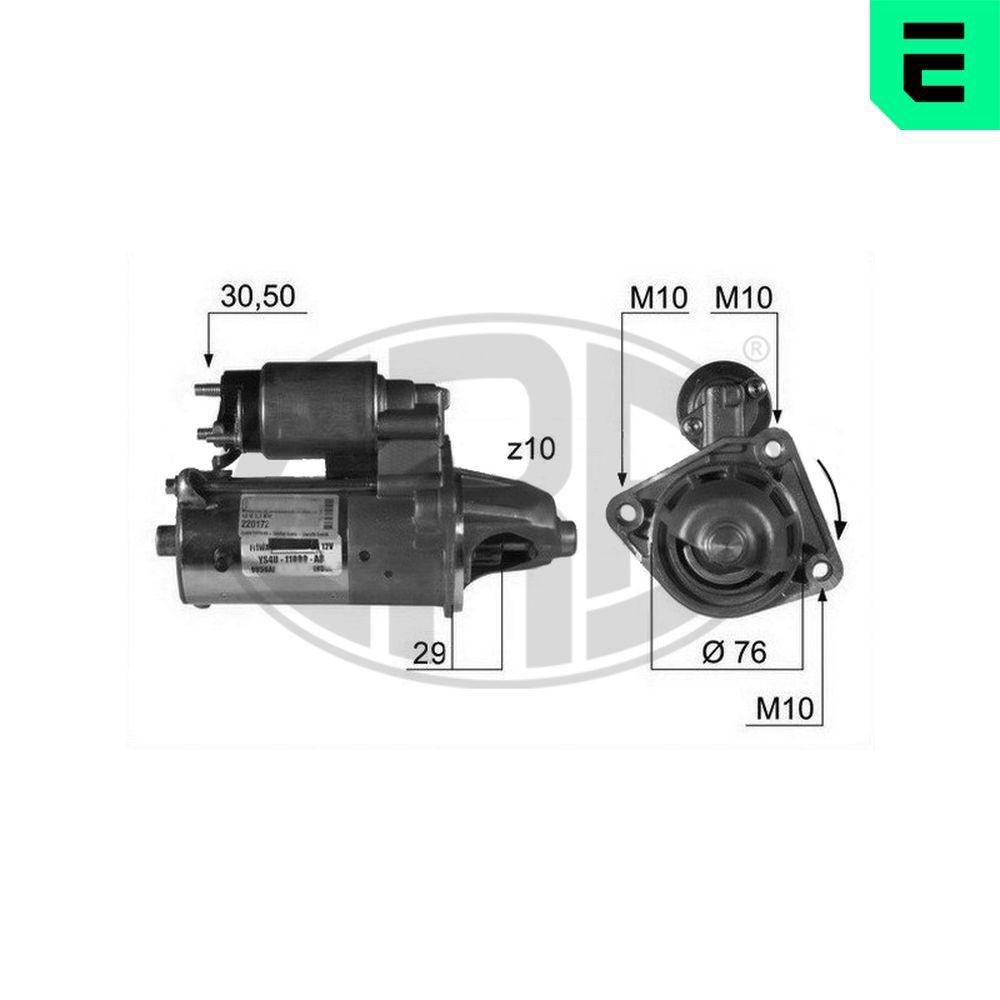 Motor de arranco ERA 220172A preço, a partir de 94,17 USD
