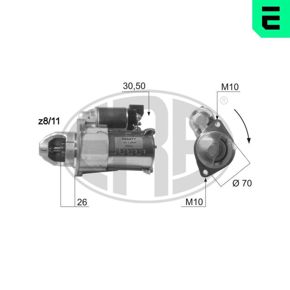Motor de arranco 220477A ERA