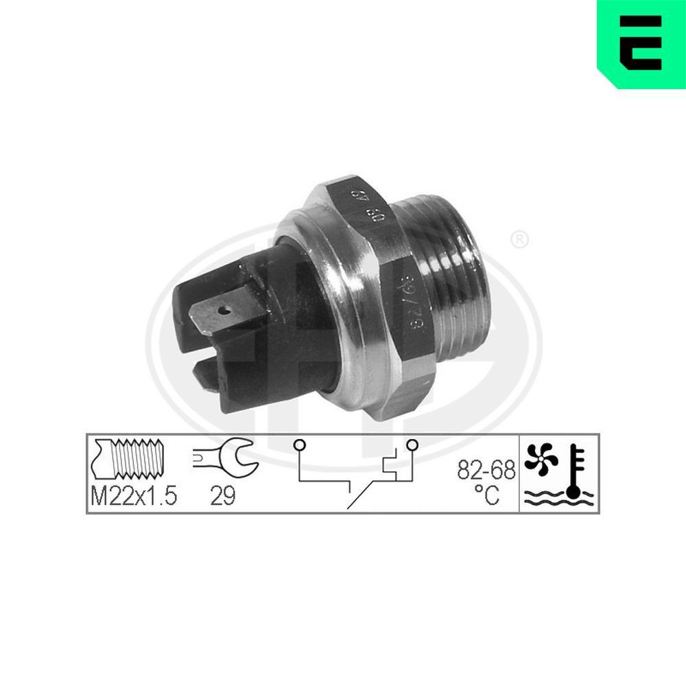 Sensor de temperatura do fluido de esfriamento (de ativação de ventilador do radiador) 330266 ERA