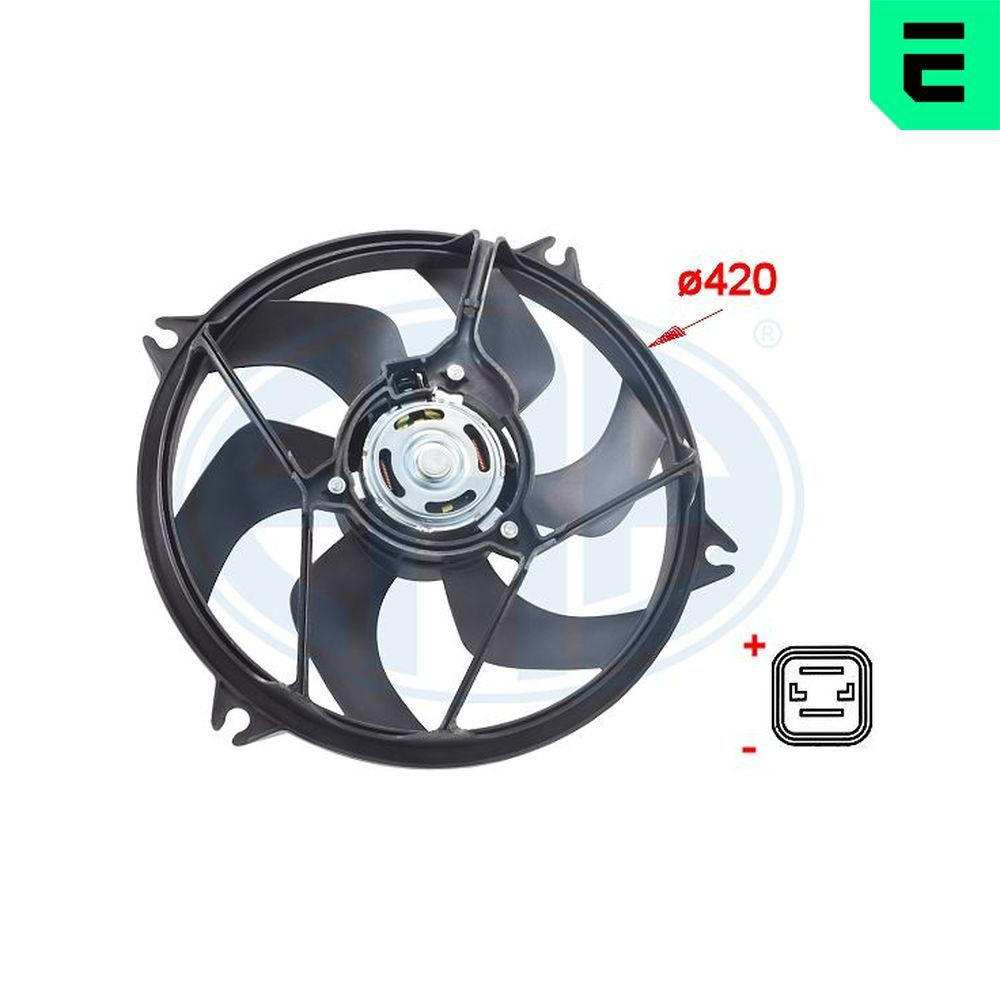 352042 ERA Ventilador elétrico de esfriamento montado (motor + roda de aletas)