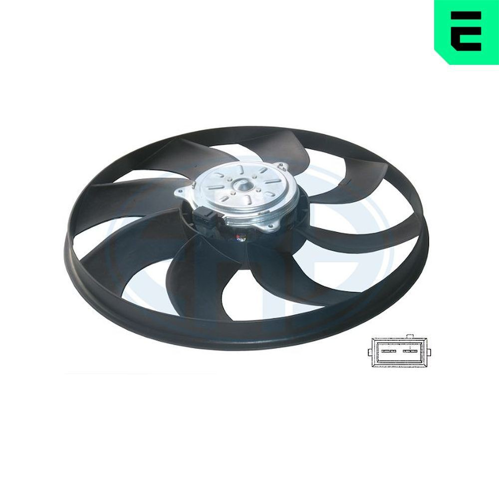 Ventilador elétrico de esfriamento montado (motor + roda de aletas) 352075 ERA