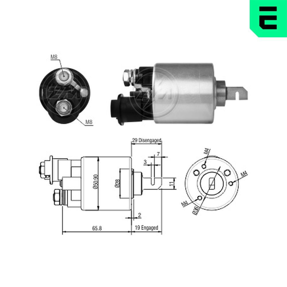 Relê retrator do motor de arranco ERA ZM1608 preço, a partir de 43,90 USD