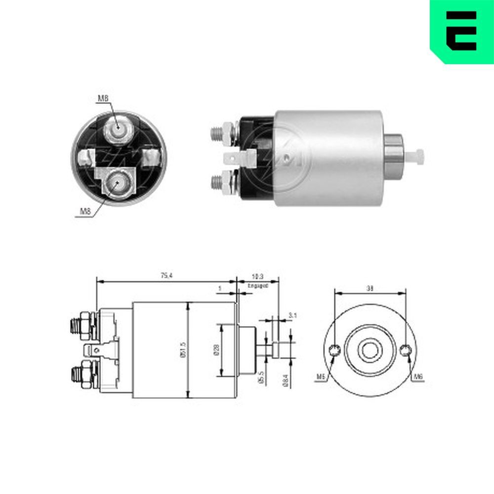 Relê retrator do motor de arranco ERA ZM6698 preço, a partir de 38,69 USD