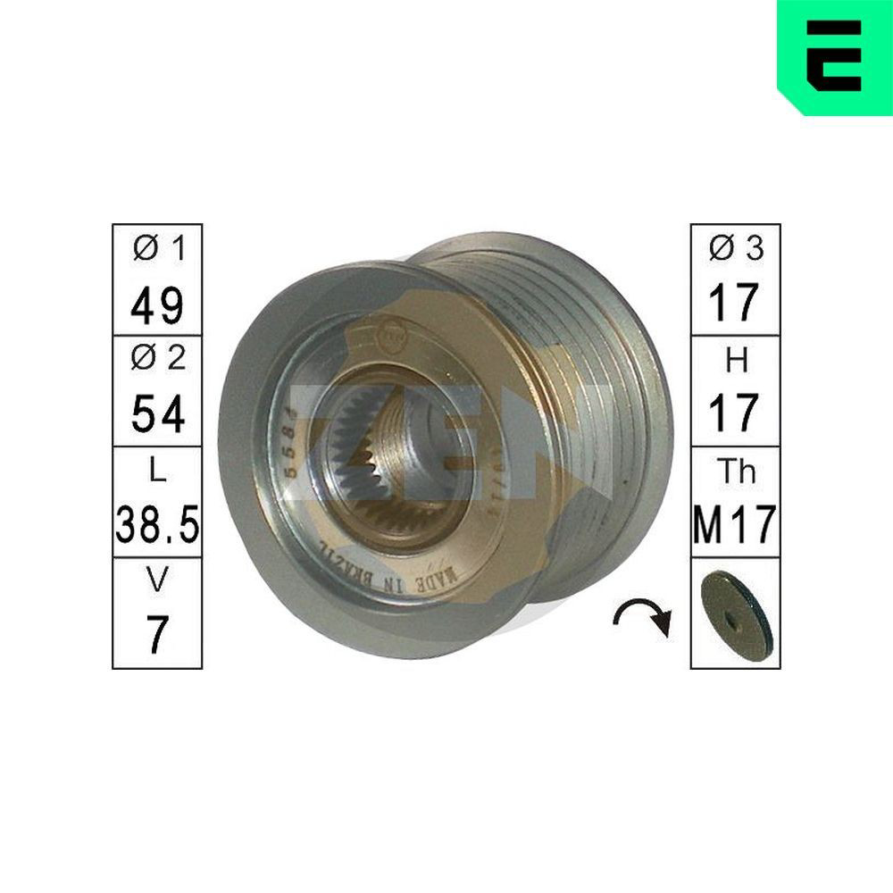 Polia do gerador ZN5584 ERA