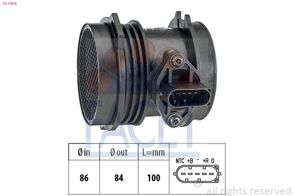 Sensor de fluxo (consumo) de ar, medidor de consumo M.A.F. - (Mass Airflow) 0280218082 Bosch