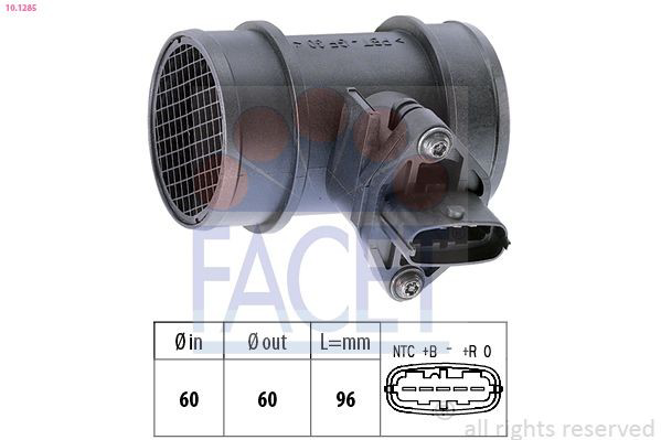 836644 General Motors Sensor de fluxo (consumo) de ar, medidor de consumo M.A.F. - (Mass Airflow)