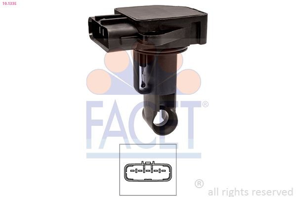 Sensor de fluxo (consumo) de ar, medidor de consumo M.A.F. - (Mass Airflow) para Mazda 6  GH