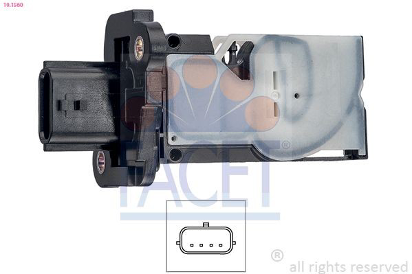 Sensor de fluxo (consumo) de ar, medidor de consumo M.A.F. - (Mass Airflow) para Nissan Altima L33 