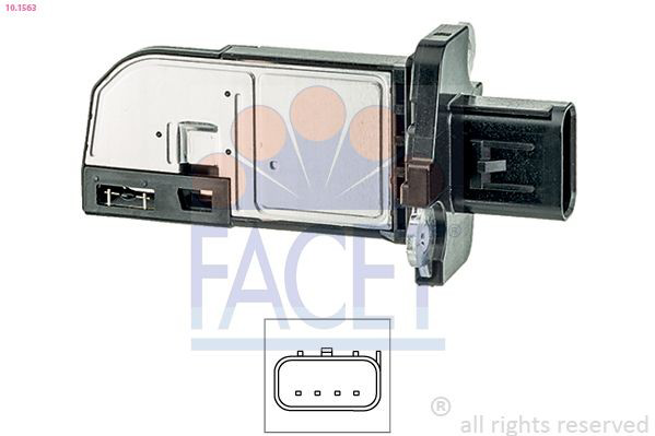 Sensor de fluxo (consumo) de ar, medidor de consumo M.A.F. - (Mass Airflow) para Ford Focus IV HN