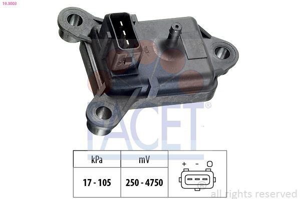 46531222 Ferrari Sensor de pressão no coletor de admissão, MAP