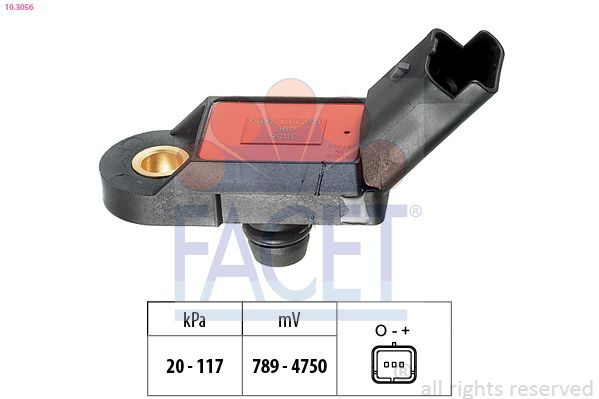 103056 Facet Sensor de pressão no coletor de admissão, MAP