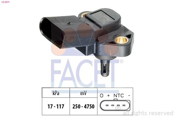 182079 Cargo Sensor de pressão no coletor de admissão, MAP