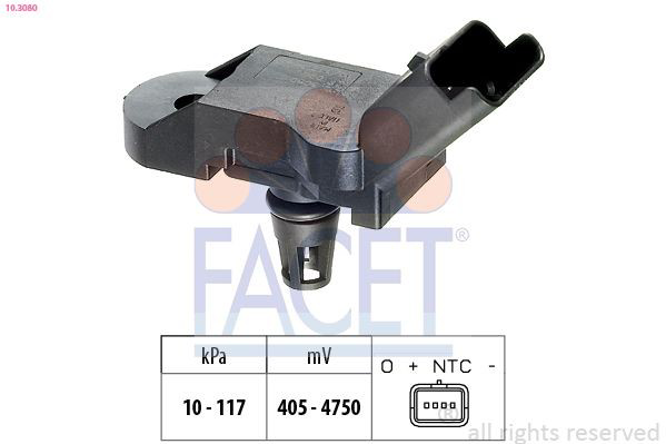 Sensor de pressão no coletor de admissão, MAP 70670500 Herth+buss