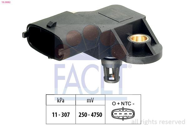 Sensor de pressão no coletor de admissão, MAP 281002437 VAG