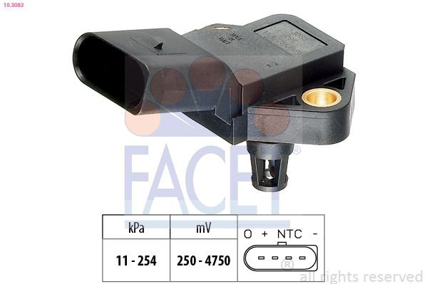 103083 Facet Sensor de pressão de supercompressão